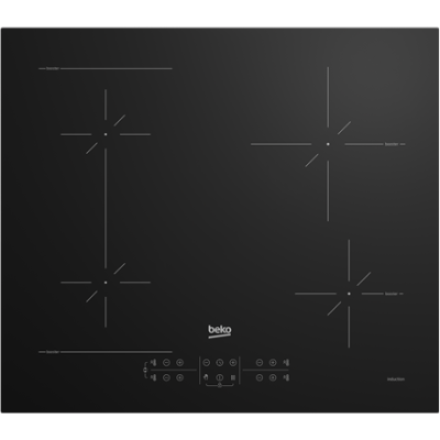 BEKO Hob | HII64200SFMT | Induction | Number of burners / cooking zones 4 | Touch | Timer | Black