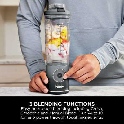 NINJA Blast Max Blender | BC251EUGY | Portable | Jar material BPA-free | Jar capacity 0.57 L | Ice crushing | Cool Grey