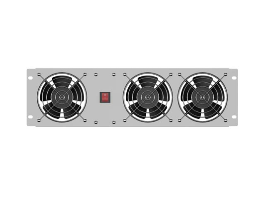 Lanberg Vertical Ventilation Panel 19" 3U for Rack three Fans 230V | AK-1506-S | Grey