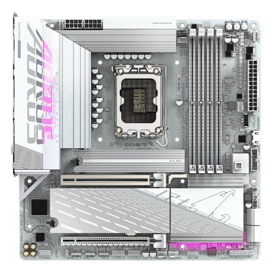 Gigabyte B860M AORUS ELITE WIFI6E ICE | Processor family Intel | Processor socket LGA1851 | DDR5 | Supported hard disk drive interfaces SATA, M.2 | Number of SATA connectors 4