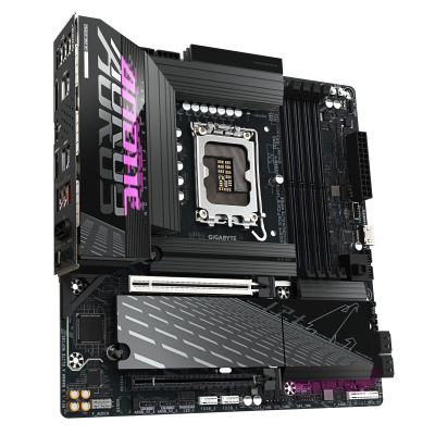 Gigabyte B860M AORUS ELITE WIFI6E | Processor family Intel | Processor socket LGA1851 | DDR5 | Supported hard disk drive interfaces SATA, M.2 | Number of SATA connectors 4