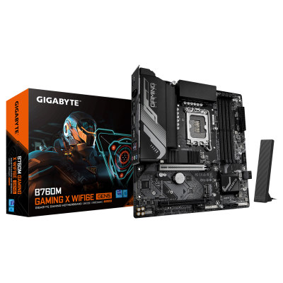 Gigabyte B760M GAMING X WIFI6E GEN5 | Processor family Intel | Processor socket LGA1700 | DDR5 | Supported hard disk drive interfaces SATA, M.2 | Number of SATA connectors 4