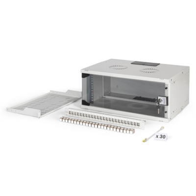 Digitus SOHO Pro network set, 483 mm (19"), 4U, 540 x 400 mm | DN-49200-SET | Light Grey