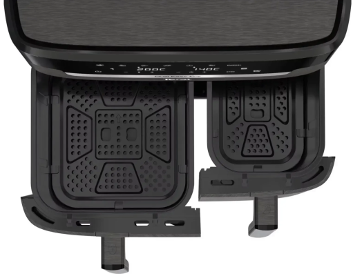 TEFAL | Air Fryer | EY942HE0 Easy Fry Dual XXL | Power 2700 W | Capacity 11 L | Black