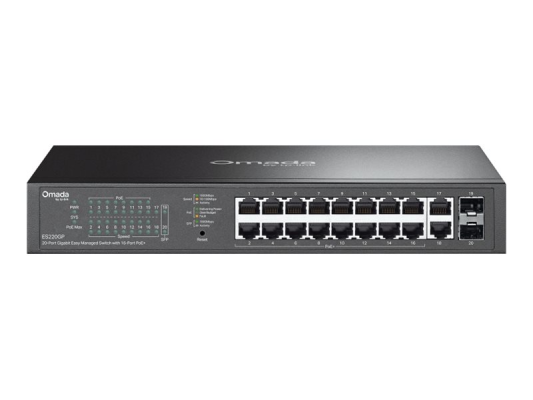 TP-Link Omada 20-Port Gigabit Easy Managed Switch with 16-Port PoE+ | TP-LINK