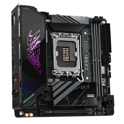 Gigabyte Z890I AORUS ULTRA | Processor family Intel | Processor socket LGA1851 | DDR5 | Supported hard disk drive interfaces M.2, SATA | Number of SATA connectors 2