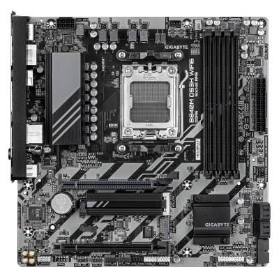 Gigabyte B840M DS3H WIFI6 (rev. 1.1) | Processor family AMD | Processor socket AM5 | DDR5 | Supported hard disk drive interfaces SATA, M.2 | Number of SATA connectors 4