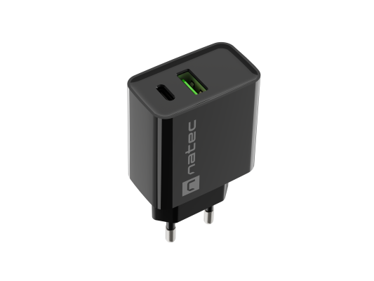 Natec Ribera USB Charger, 1xUSB-A, 1x USB-C, 20 W | NUC-2062