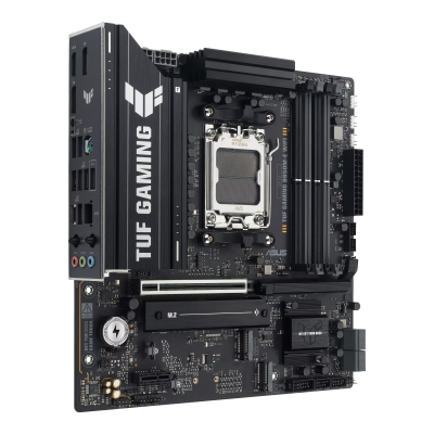 Asus TUF GAMING B850M-E WIFI | Processor family AMD | Processor socket AM5 | DDR5 | Supported hard disk drive interfaces SATA, M.2 | Number of SATA connectors 4
