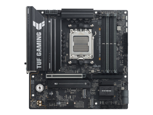 Asus TUF GAMING B850M-E WIFI | Processor family AMD | Processor socket AM5 | DDR5 | Supported hard disk drive interfaces SATA, M.2 | Number of SATA connectors 4