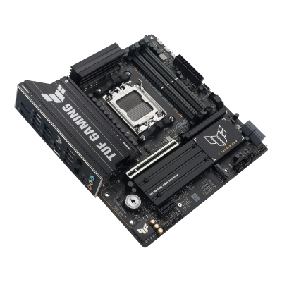 Asus TUF GAMING B850M-PLUS WIFI7 | Processor family AMD | Processor socket AM5 | DDR5 | Supported hard disk drive interfaces SATA, M.2 | Number of SATA connectors 4