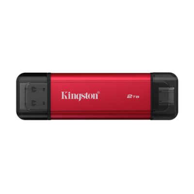 Kingston Dual Portable Solid-State Drive, USB Type-A and Type-C | 2000 GB | Solid-state drive interface USB 3.2 Gen 2 | Read speed 1050 MB / s | Write speed 950 MB / s