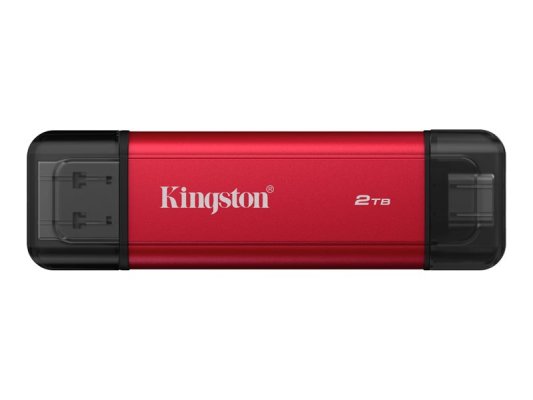 Kingston Dual Portable Solid-State Drive, USB Type-A and Type-C | 2000 GB | Solid-state drive interface USB 3.2 Gen 2 | Read speed 1050 MB / s | Write speed 950 MB / s