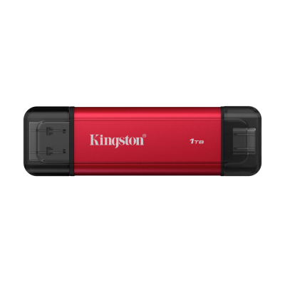 Kingston Dual Portable Solid-State Drive, USB Type-A and Type-C | 1000 GB | Solid-state drive interface USB 3.2 Gen 2 | Read speed 1050 MB / s | Write speed 950 MB / s