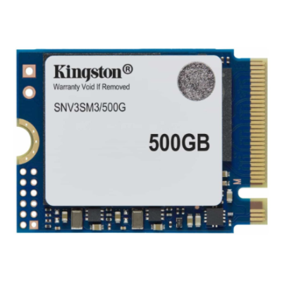 Kingston SSD | SNV3SM3 / 500G | 500 GB | SSD form factor M.2 2280 | Solid-state drive interface PCIe 4.0 x4 NVMe | Read speed 5000 MB / s | Write speed 3000 MB / s