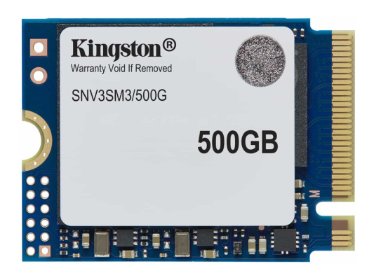Kingston SSD | SNV3SM3 / 500G | 500 GB | SSD form factor M.2 2280 | Solid-state drive interface PCIe 4.0 x4 NVMe | Read speed 5000 MB / s | Write speed 3000 MB / s
