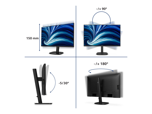 Philips | 27B2N3500J / 00 | 27 " | IPS | QHD | 16:9 | 120 Hz | 4 ms | 2560 x 1440 pixels | 350 cd / m² | HDMI ports quantity 2 | Black