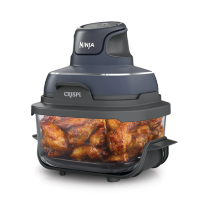 NINJA | 4-in-1 Portable Glass Air Fryer | FN101EUGY Crispi | Power 1700 W | Capacity 3.8 L | Blue / Black