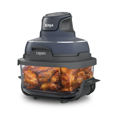 NINJA | 4-in-1 Portable Glass Air Fryer | FN101EUGY Crispi | Power 1700 W | Capacity 3.8 L | Blue / Black
