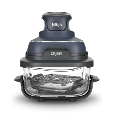 NINJA | 4-in-1 Portable Glass Air Fryer | FN101EUGY Crispi | Power 1700 W | Capacity 3.8 L | Blue / Black