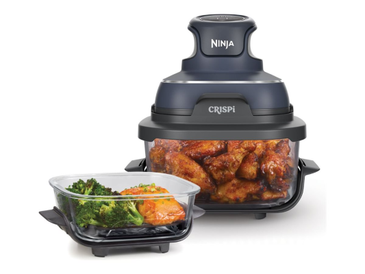 NINJA | 4-in-1 Portable Glass Air Fryer | FN101EUGY Crispi | Power 1700 W | Capacity 3.8 L | Blue / Black