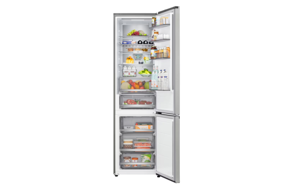 LG Refrigerator | GBBS322CPY | Energy efficiency class C | Free standing | Combi | Height 203 cm | Fridge net capacity 262 L | Freezer net capacity 113 L | Display | 34 dB | Prime Silver