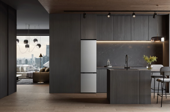 LG Refrigerator | GBBSJ1CCPY | Energy efficiency class C | Free standing | Combi | Height 186 cm | Fridge net capacity 220 L | Freezer net capacity 113 L | Display | 34 dB | Prime Silver