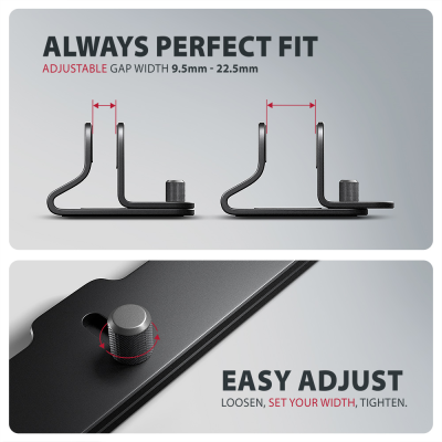 AXAGON STND-VB vertical stand for laptops and tablets | Adjustable width | 10-17.3 " | Black