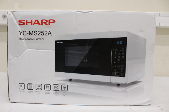 SALE OUT. Sharp YC-MG252AE-W Microwave Oven with Grill, 25 L capacity, White | SALE OUT. Sharp Microwave Oven with Grill | YC-MG252AE-W | Free standing | 25 L | 900 W | Grill | White | DAMAGED PACKAGING
