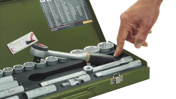 Proxxon | Socket and Ratchet Set, 3 / 8" | 65 pc(s)