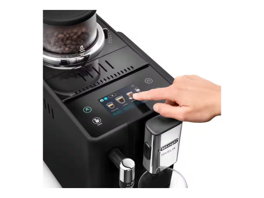 Delonghi Coffee Machine | EXAM 440.35.B RIVELIA | Pump pressure 19 bar | Built-in milk frother | Automatic | 1450 W | Onyx Black