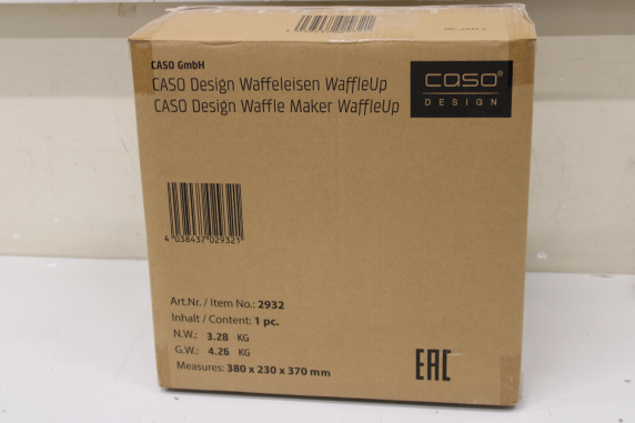 SALE OUT. Caso WaffleUp Waffle Maker, 800 W, Stainless Steel, DAMAGED PACKAGING | Caso WaffleUp | Waffle Maker | 800 W | Number of pastry 1 | Waffle | Silver | USED, DIRTY, SCRATCHED, MISSING SPATULA