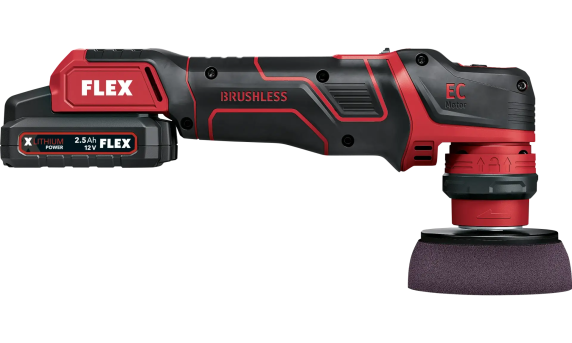 FLEX | The smart cordless polisher 12 V, rotary and random orbital free-running | PXE 80 12-EC / 2.5 SET