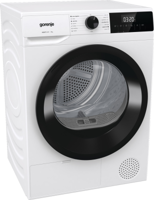 Gorenje Dryer Machine | D2HNE7E | Energy efficiency class E | Front loading | 7 kg | Heat pump | LED | Depth 51 cm | White