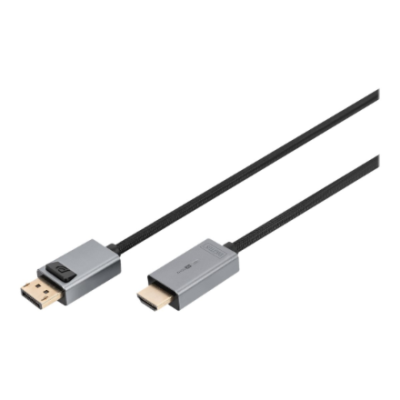 Digitus 4K DisplayPort Adapter Cable, DP - HDMI Type A | DB-340202-018-S | 1.8 m