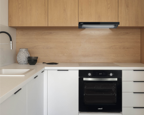 CATA Hood | TFH 6830 GBK | Telescopic | Energy efficiency class A+++ | Width 60 cm | 795 m³ / h | Electronic | LED | Black Glass