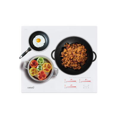 CATA Hob | INSB 6030 WH | Induction | Number of burners / cooking zones 3 | Slider touch | White