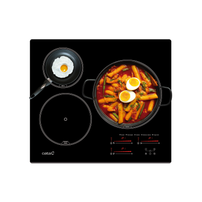 CATA Hob | INSB 6028 BK | Induction | Number of burners / cooking zones 3 | Slider Touch | Timer | Black