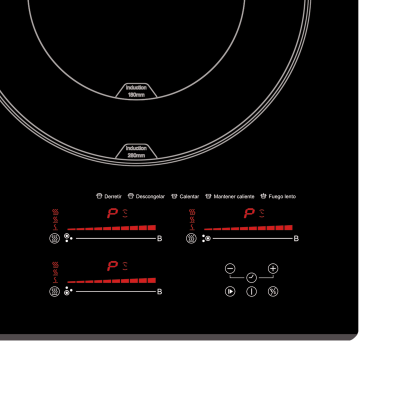 CATA Hob | INSB 6028 BK | Induction | Number of burners / cooking zones 3 | Slider Touch | Timer | Black