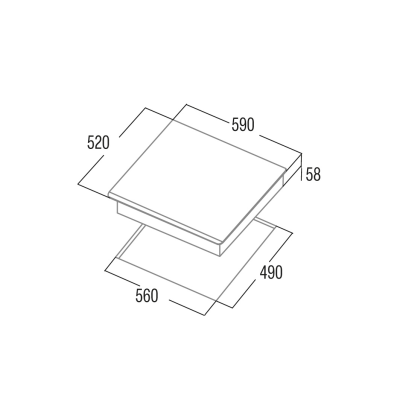 CATA Hob | IB 6324E2 BK | Induction | Number of burners / cooking zones 4 | Touch | Timer | Black