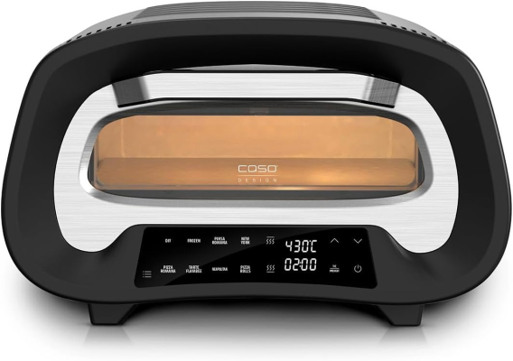 Caso Pizza Oven | PizzaChef 430° | 2200 W | Black / Silver