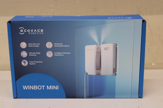 SALE OUT. Ecovacs Window cleaning robot WINBOT MINI, Auto-Spray, Steady climbing system, WIN-SLAM 3.0, Grey | Ecovacs Windows Cleaner Robot | WINBOT MINI GREY | Corded | Grey | DAMAGED PACKAGING, USED, DIRTY, MISSING LIQUID BOTTLE