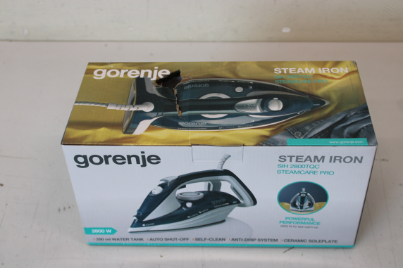 SALE OUT. Gorenje SIH2800TQC Steam Iron, Water tank 0,4 L, Continuous steam 35 g / min, Turquoise / White | Gorenje Steam Iron | SIH2800TQC | Steam Iron | 2800 W | Water tank capacity 350 ml | Continuous steam 35 g / min | Steam boost perfor