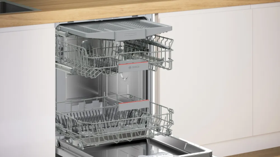 Bosch Dishwasher | SMU4HVW72S | Built-in | Width 60 cm | Number of place settings 13 | Number of programs 6 | Energy efficiency class E | Display | White
