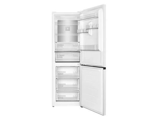 TCL KIN965SE0 Refrigerator, Freestanding, Combi, Height 1.85m, D, Fridge 223 L, Freezer 117 L, White | TCL