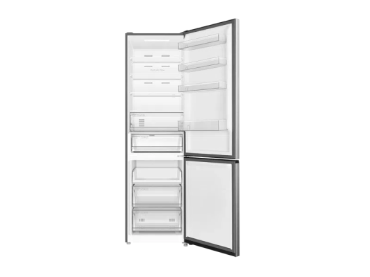 TCL RP456BLE0 Refrigerator, Freestanding, Combi, Height 2m, E, Fridge 314 L, Freezer 142 L, Silver | TCL