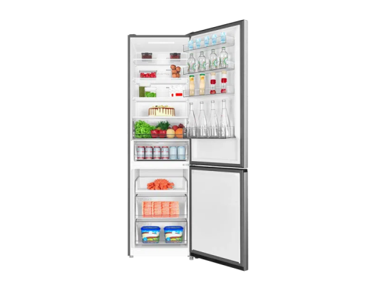 TCL RP456BLE0 Refrigerator, Freestanding, Combi, Height 2m, E, Fridge 314 L, Freezer 142 L, Silver | TCL