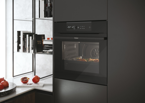 Haier Oven | HWO60SM2B9BH | 70 L | Electric | Pyrolytic / Hydrolytic | Touch | Height 59.5 cm | Width 59.5 cm | Black