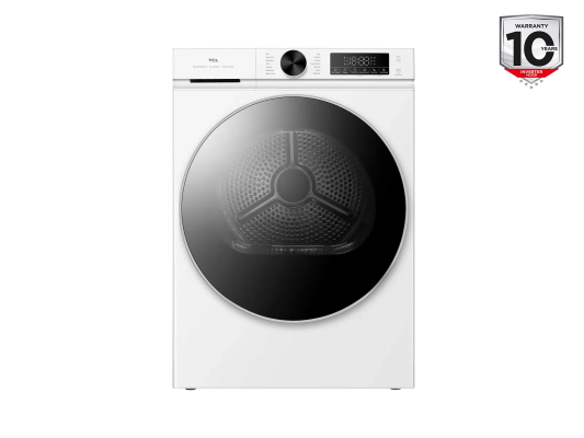 TCL DP0844WE0 Dryer machine with heat pump, E, Front loading, Condensing, Capacity 8 kg, Depth 59,3 cm, White | TCL