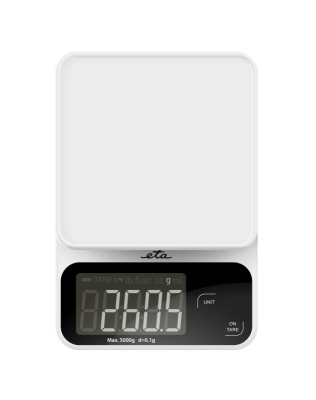 ETA Kitchen Scale | Popi 677090000 | Maximum weight (capacity) 5 kg | Graduation 1 g | Display type LCD | White